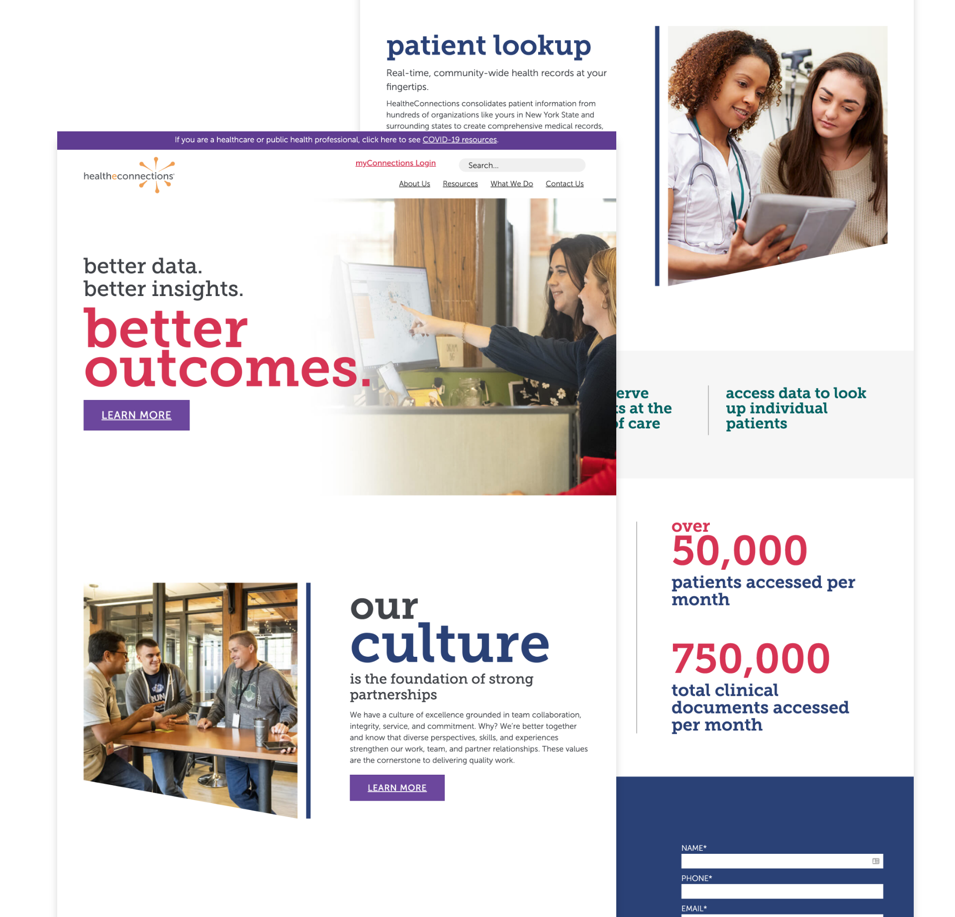 HealtheConnections Website ReDesign