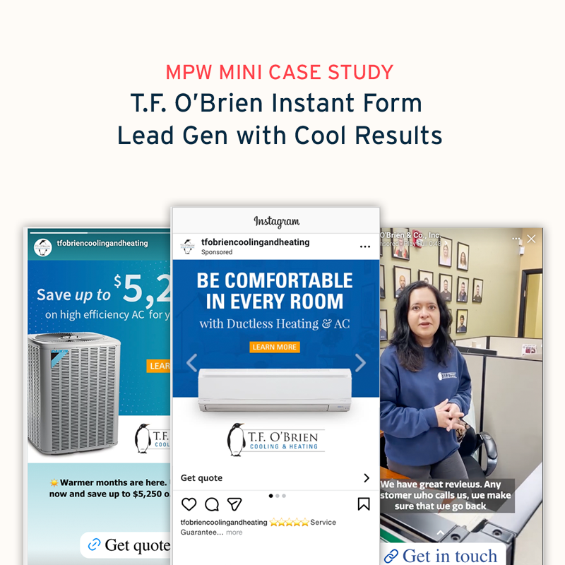 T.F. O’Brien Instant Form Lead Gen with Cool Results